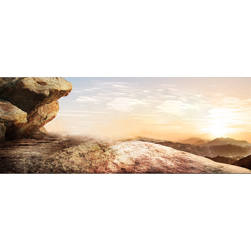 Photography Rock Mountain Sunset Mural Customized Modern Wall Decor for Living Room