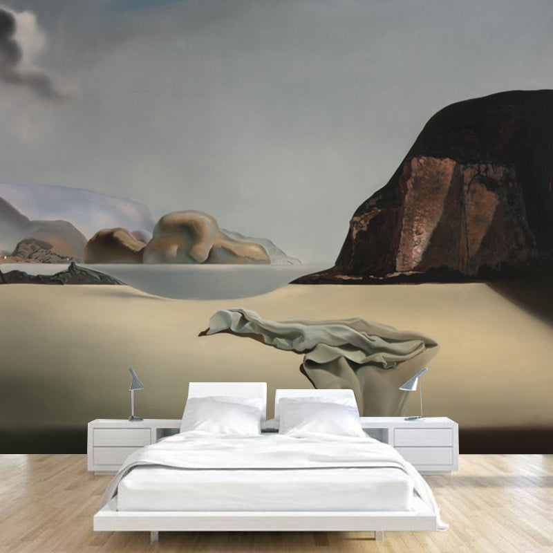 Grey Surreal Wallpaper Mural Huge the Transparent Simulacrum of the Feigned Image Wall Decor for Home