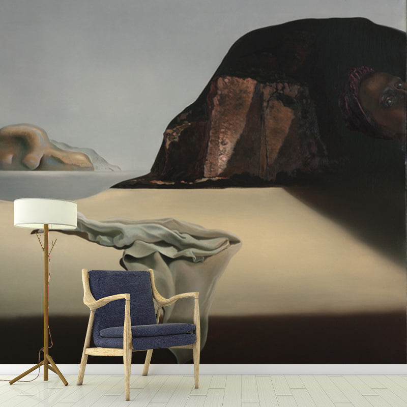 Grey Surreal Wallpaper Mural Huge the Transparent Simulacrum of the Feigned Image Wall Decor for Home