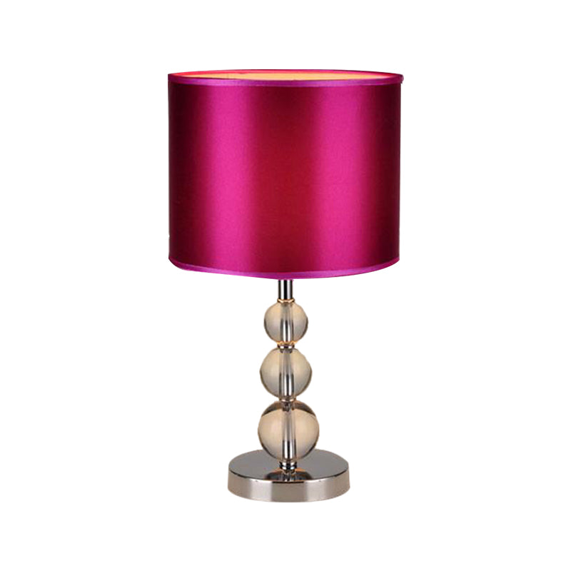 Tableau de la bouteille traditionnelle Lumière 1 lampe de nuit en tissu de tête en violet avec des orbes en cristal transparent