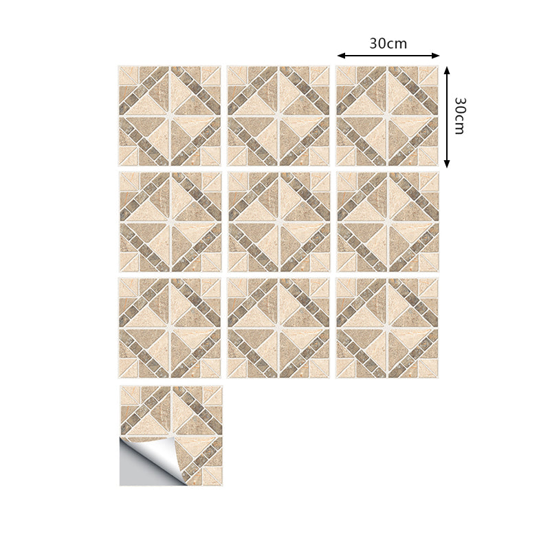 Trellis Moroccan Tile Wallpapers Industrial PVC Wall Decor in Brown, Peel and Paste