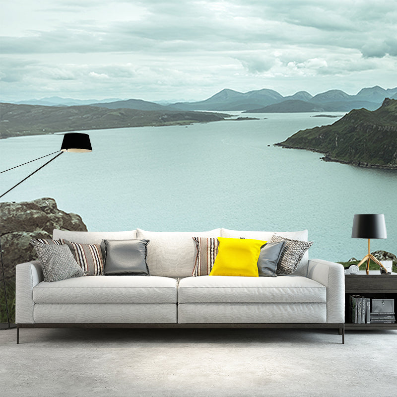 Girl by the Riverside Mural Modern Washable Living Room Wall Decoration, Custom Print