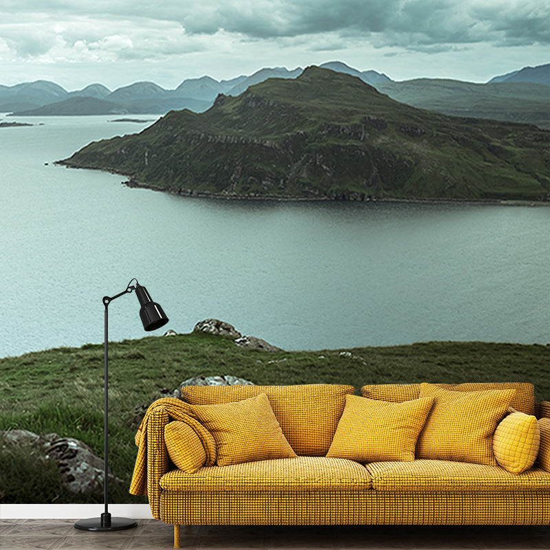 Girl by the Riverside Mural Modern Washable Living Room Wall Decoration, Custom Print