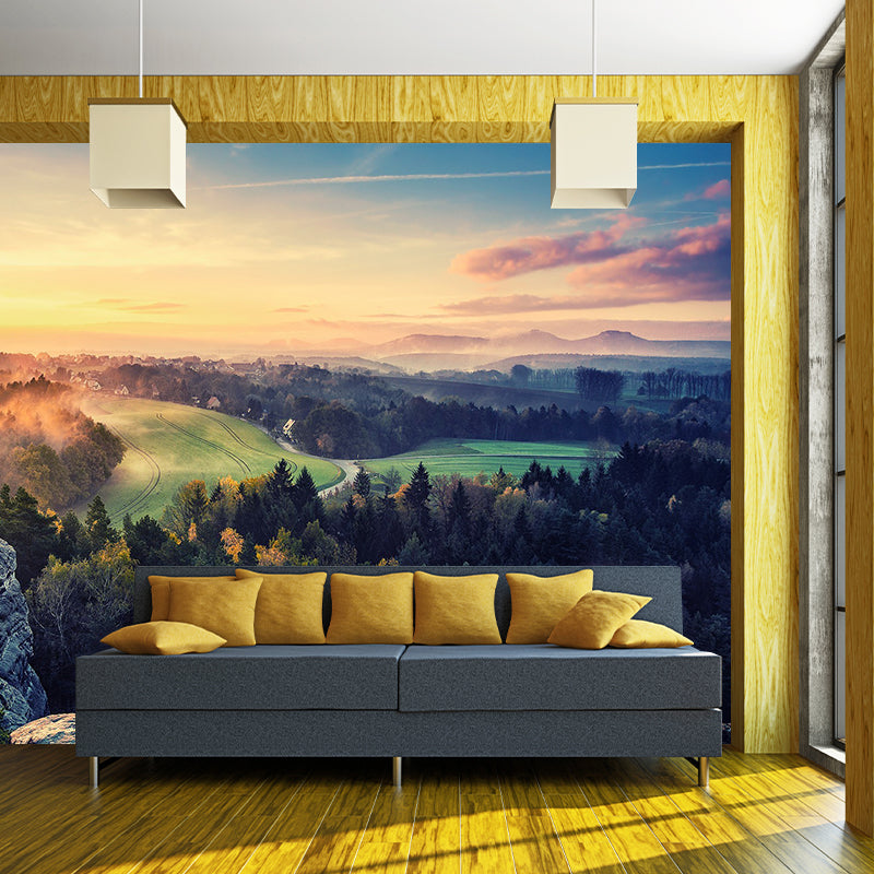 Photography of Sunset View Mural Full Size Wall Covering for Accent Wall, Custom Size