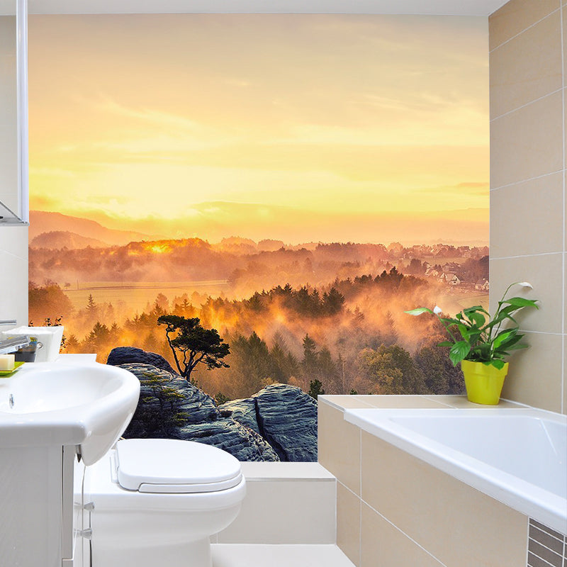 Photography of Sunset View Mural Full Size Wall Covering for Accent Wall, Custom Size
