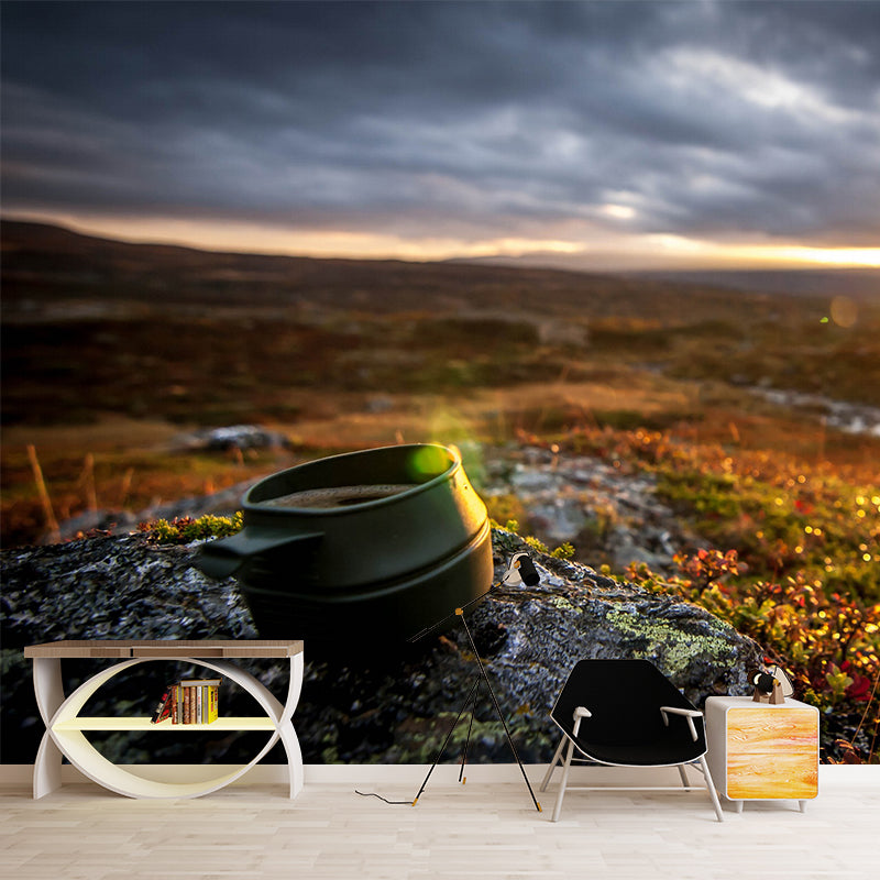 Custom Size Photography Modern Mural with Brown First Ray of Sunshine in Wilds Wall Art, Custom Print