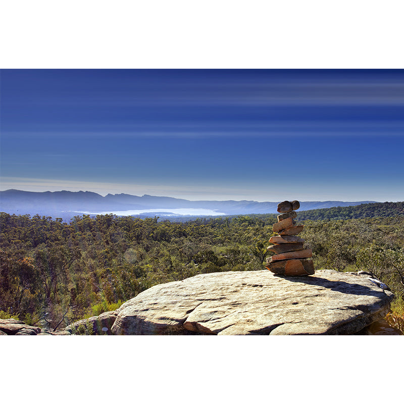 Waterproof Forest Overlook View Mural Modern Non-Woven Fabric Wall Decor, Custom Print