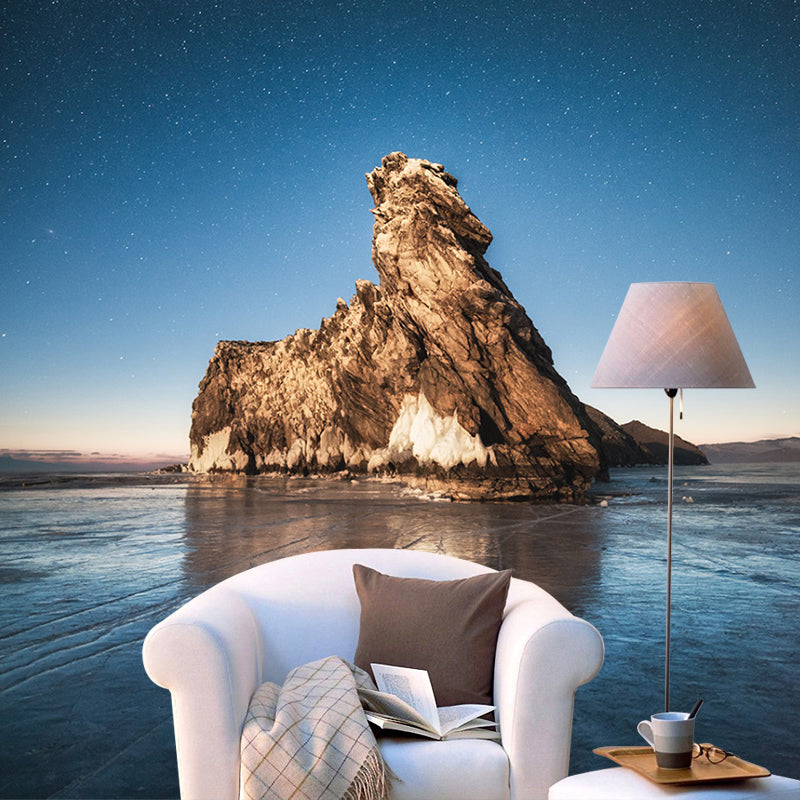 Solitude Mountain with Ice Mural for Bedroom Landscape Wall Decor, Customized Size