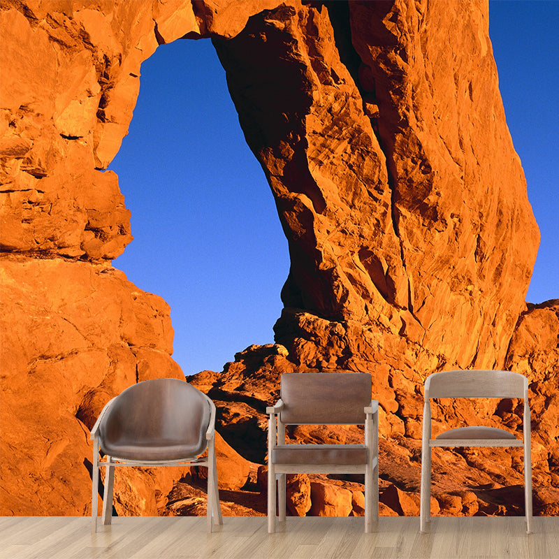 Orange Arches National Park Mural Decal Stain Resistant Modern Hallway Wall Art, Custom Size