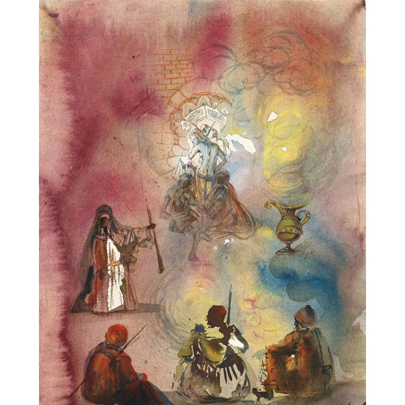 Surrealist Religious Wallpaper Mural Red Waterproofing Wall Art for Home Gallery
