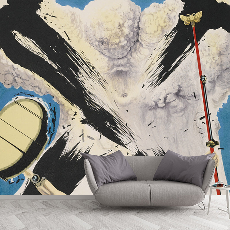 Salvador Dali Knight Painting Mural Surreal Water-Proof Living Room Wall Art, Customized Size