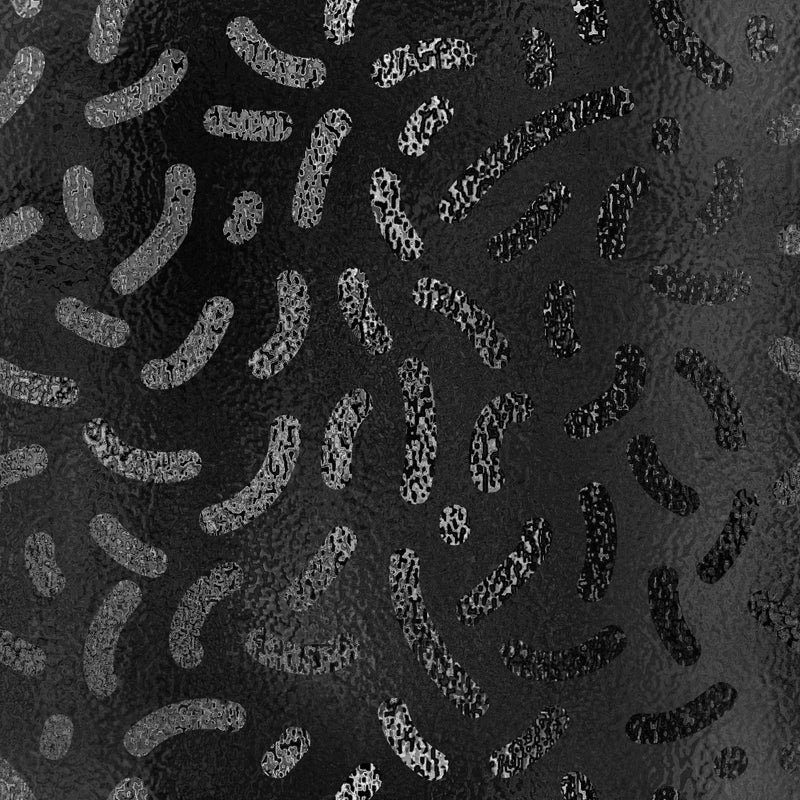 Curves Print Foil Wallpaper Mural Contemporary Glitter Wall Art in Dark Color for Home