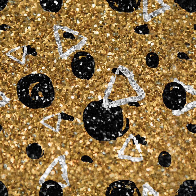 Custom Illustration Artistry Mural with Foil Geometric Shapes Pattern in Pastel Color