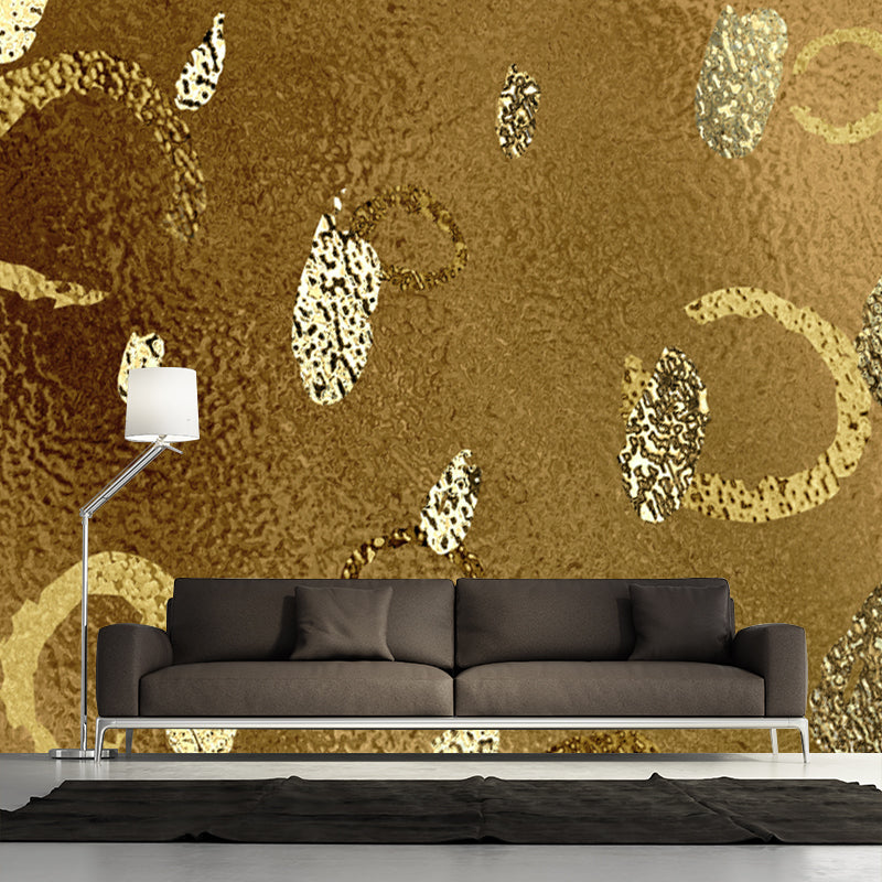 Autocollant Mural en aluminium avec cercles modernes, décoration murale de couleur foncée résistante à l'humidité pour chambre
