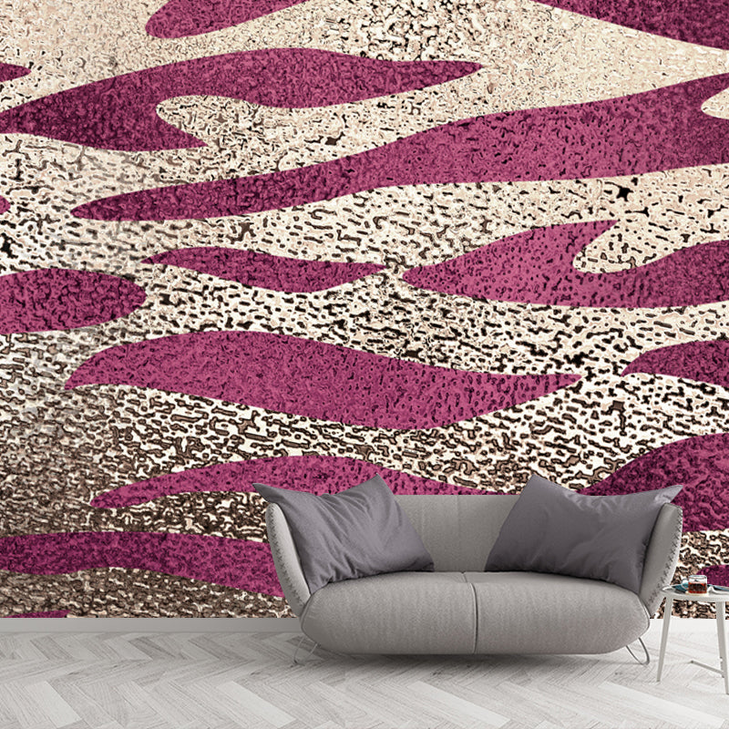 Contemporary Foil Wall Paper Mural for Home Personalized Wall Covering in Bright Color