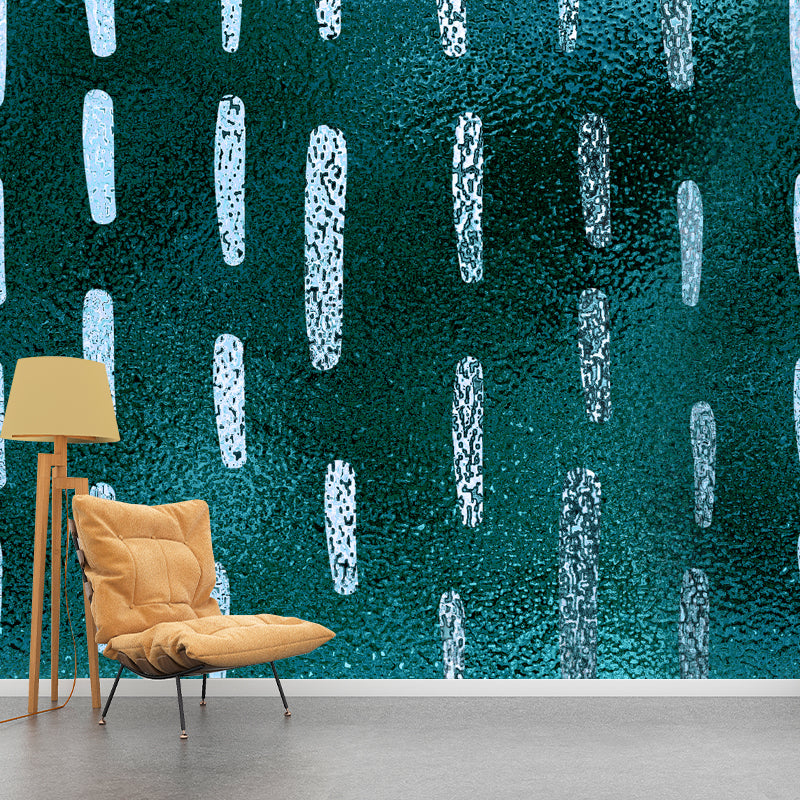 Dark Color Modern Mural Decal Big Stripes Foil Wall Art for Living Room, Custom Size