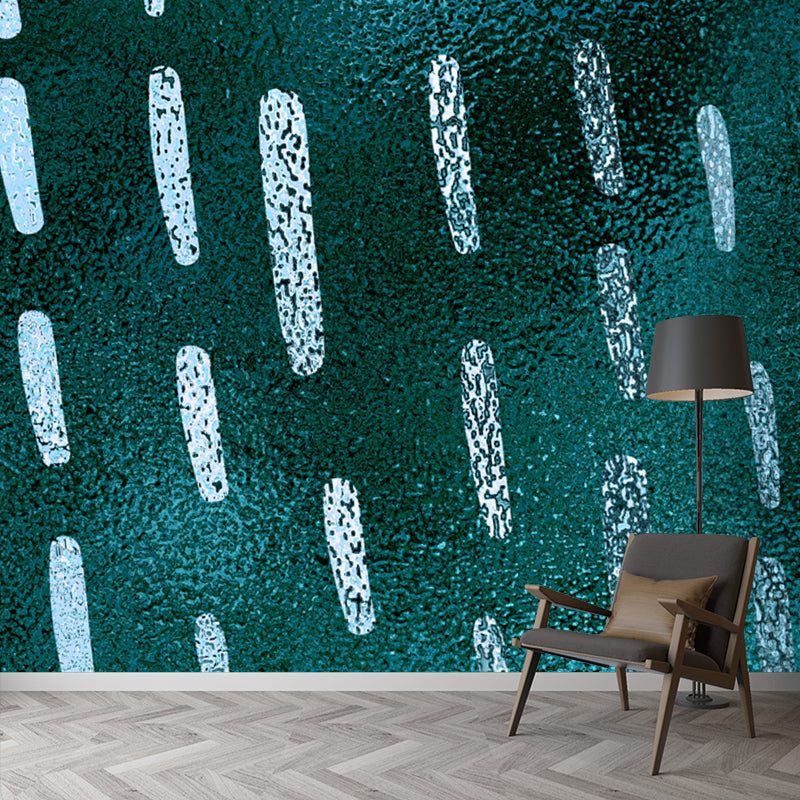 Dark Color Modern Mural Decal Big Stripes Foil Wall Art for Living Room, Custom Size