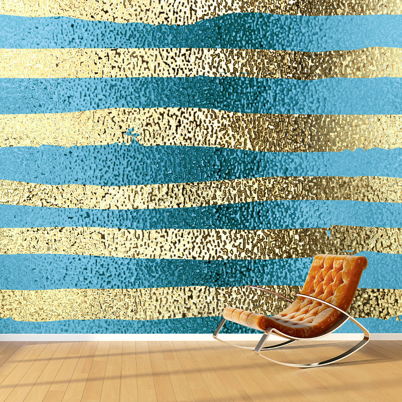 Brushstroke Print Foil Wall Mural Bright Color Contemporary Wall Decor for Bedroom