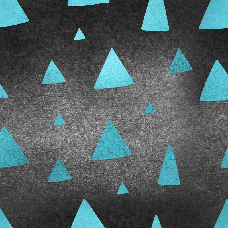 Modern Triangle Print Wallpaper Mural Dark Color Foil Wall Art for Hallway, Size Optional