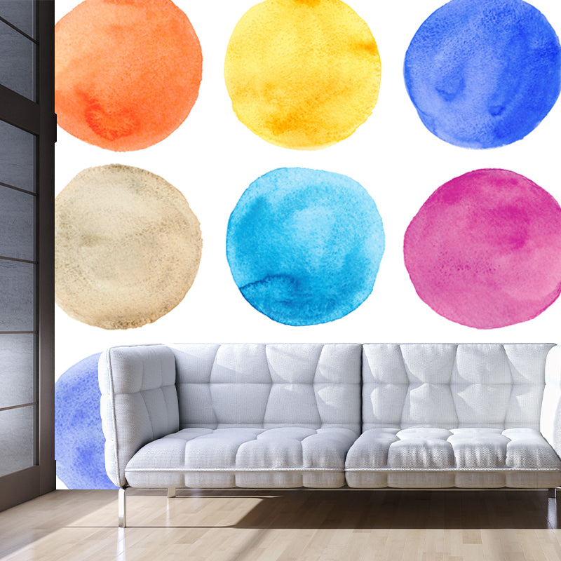 Artistry Color Swatches Mural Decal for Living Room Custom Wall Covering in Blue