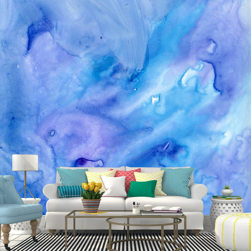 Abstract Watercolor Painting Mural Modern Washable Living Room Wall Art, Custom Print