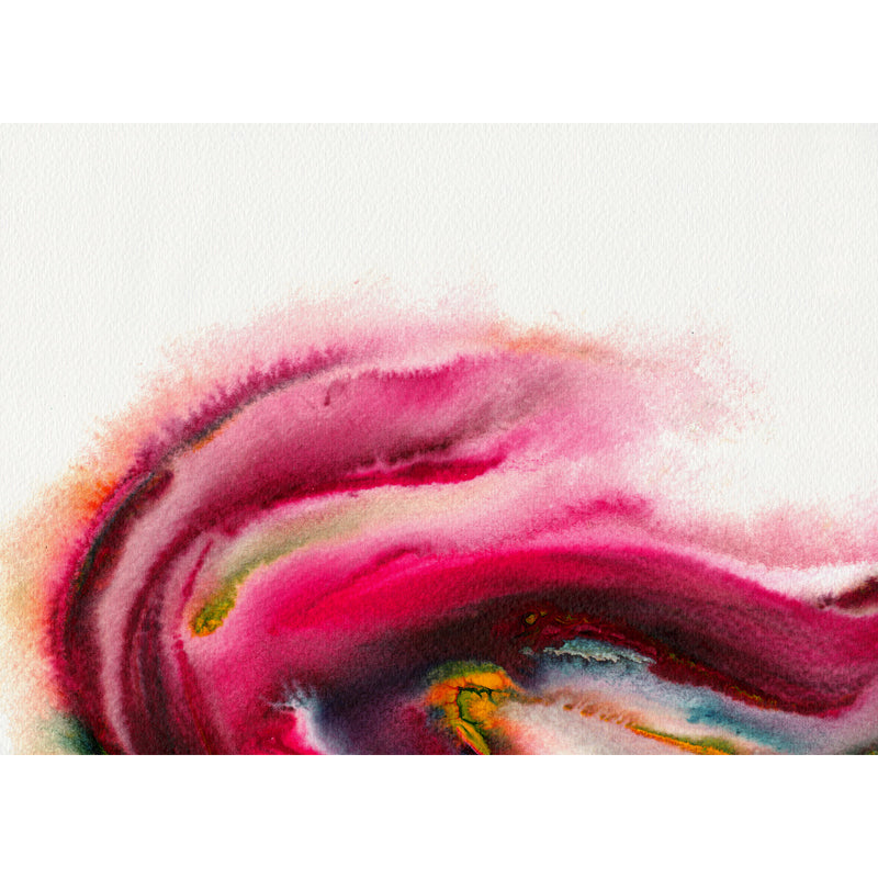 Large Abstract Wall Paper Mural in Pink Non-Woven Fabric Wall Decor, Waterproof, Custom Made