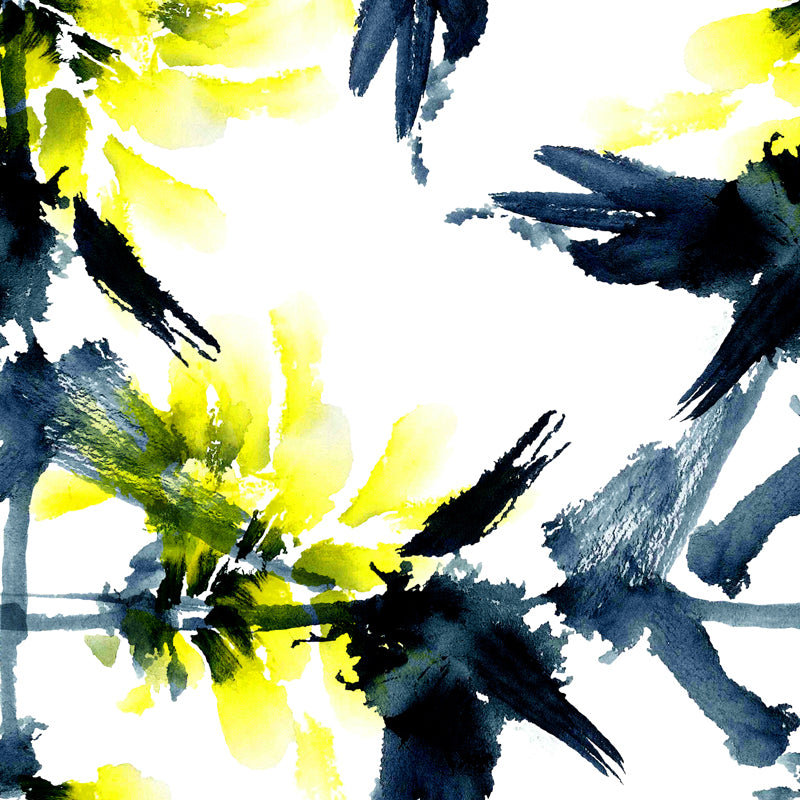 Watercolor Bird and Branch Mural Artistic Washable Bedroom Wall Decor, Custom Made