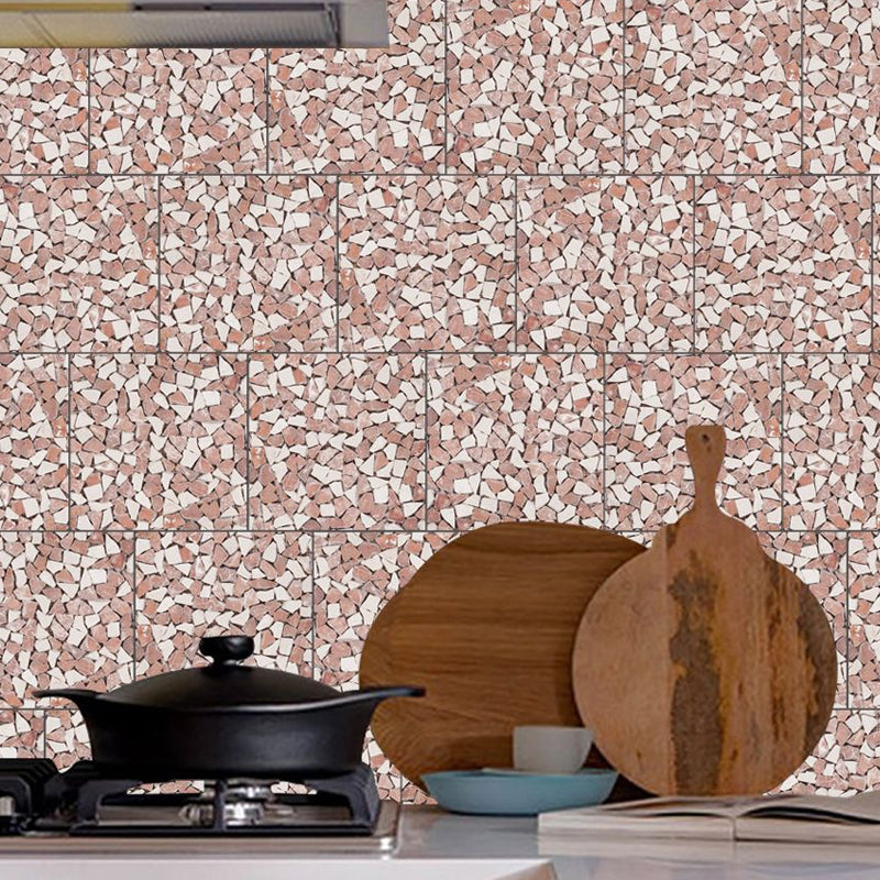 Modernes Kiesstab-Tapetenpaneel-Set für die Küche, 3,4 m² große Wanddekoration in Pastellfarben