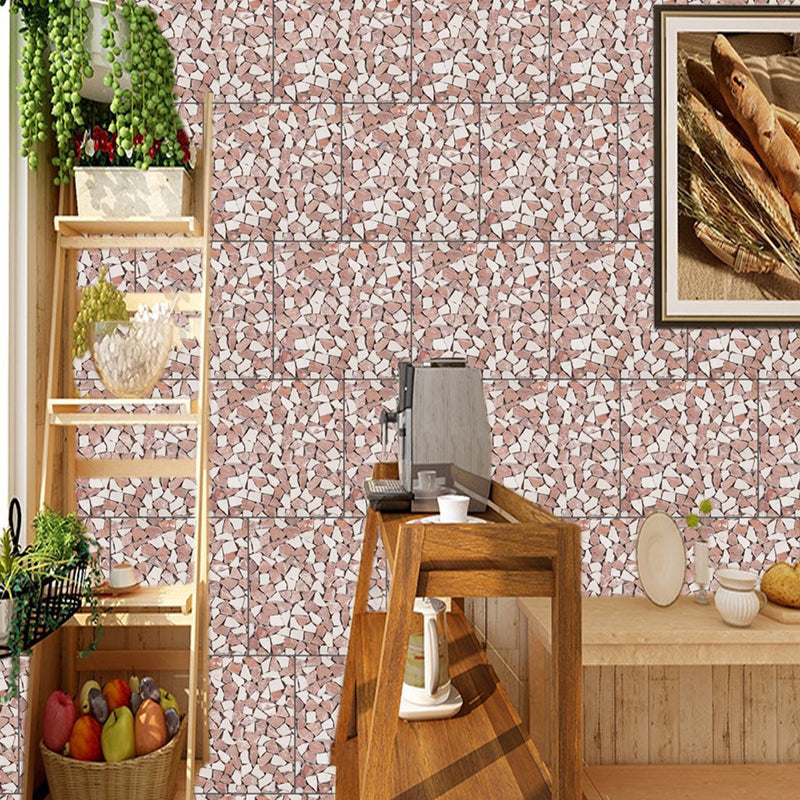 Modern Gravel Stick Wallpaper Panel Set for Kitchen 3.4-sq ft Wall Decor in Pastel Color