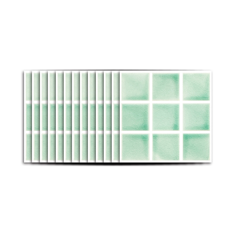 Green Checkered Wallpaper Panels 50 Pcs Peel and Stick Wall Covering for Accent Wall