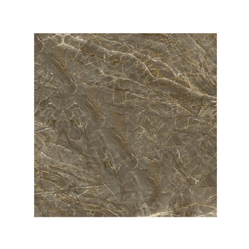 Modern Style Marble Wallpaper Panel Brown Peel and Paste Wall Covering for Bathroom