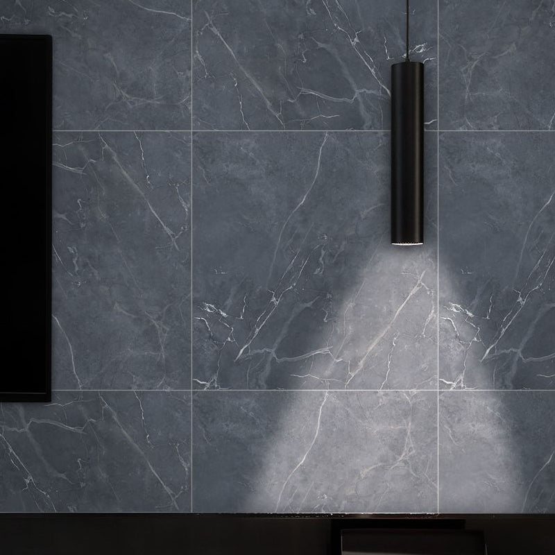 Modern Faux Marble Wallpaper Panel Set PVC Easy Pee off Black Wall Decor for Home