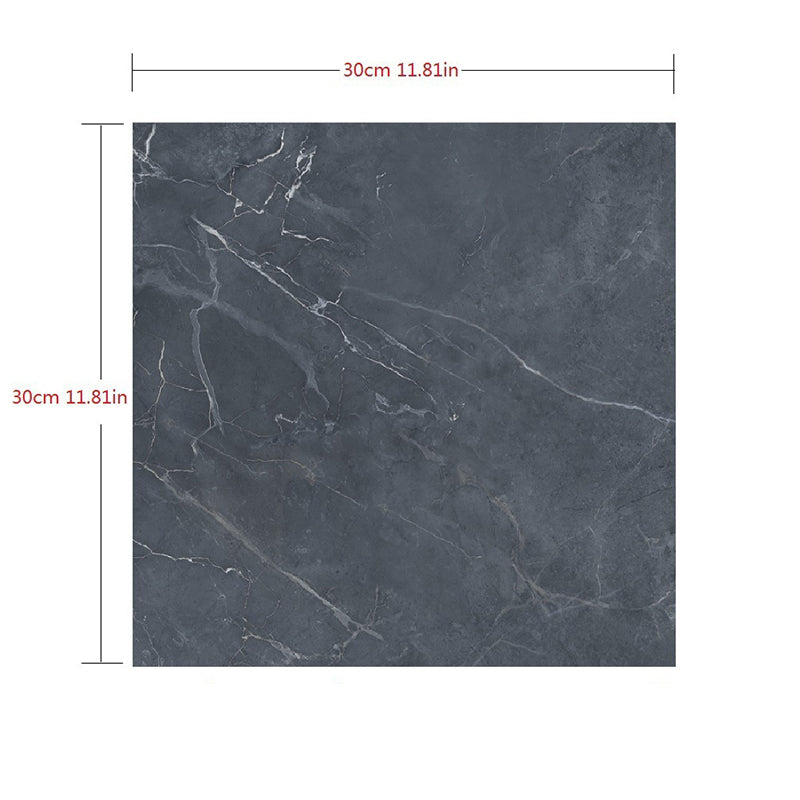 Modern Faux Marble Wallpaper Panel Set PVC Easy Pee off Black Wall Decor for Home