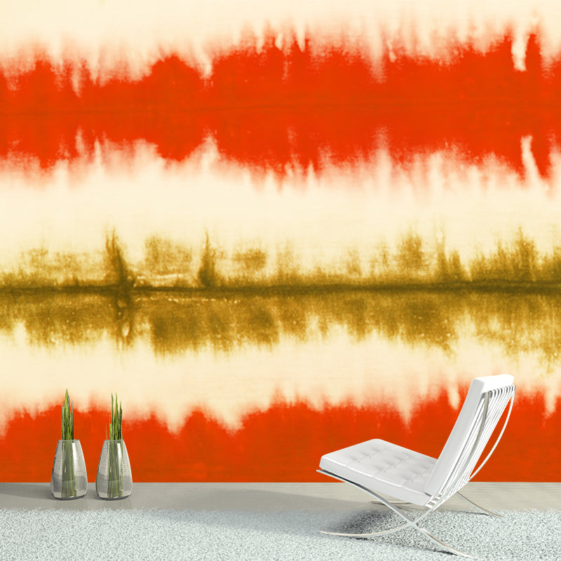 Tie Dye Belt Drawing Mural Artistry Water-Proof Bedroom Wall Covering, Made to Measure