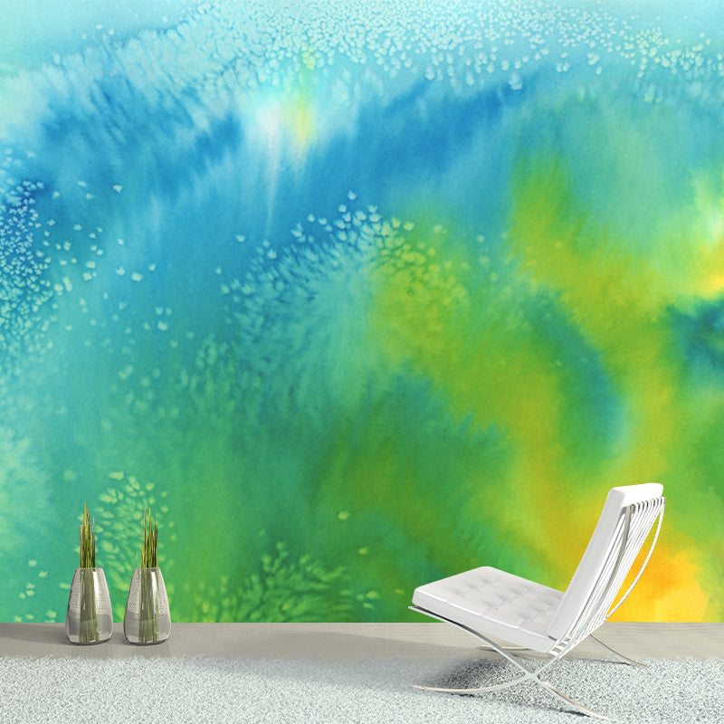 Green Plants Paint Mural Decal Stain-Resistant Artistry Living Room Wall Covering