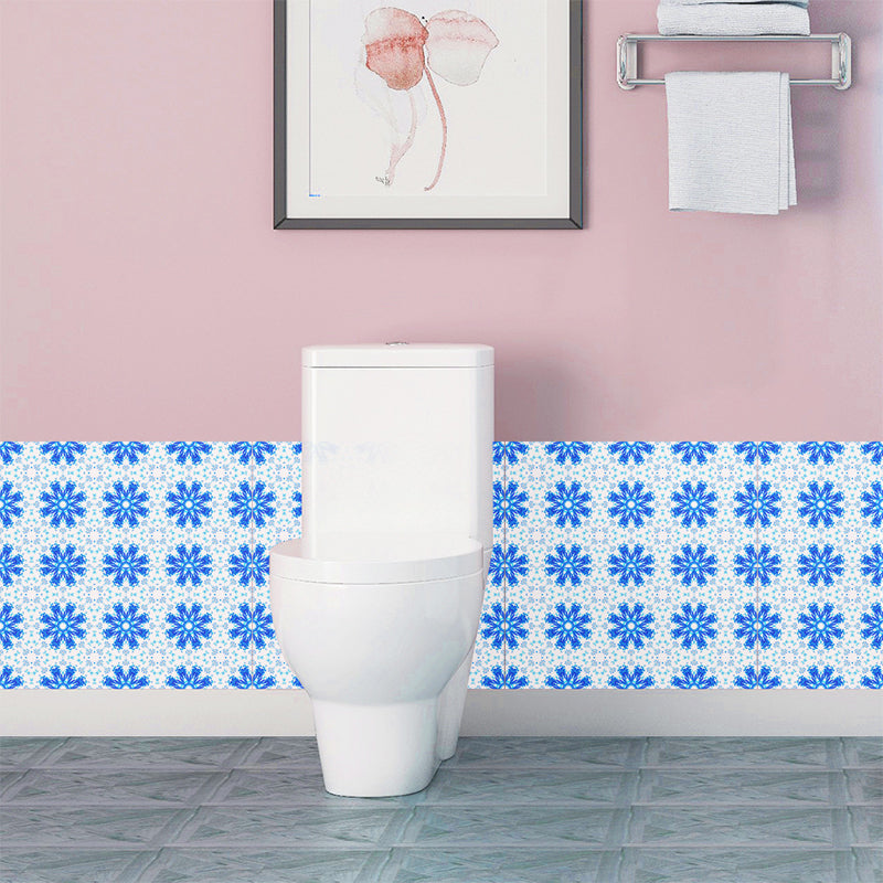 Self Sticking Snowflake Wallpaper Panels 18 Pcs Contemporary PVC Wall Art, 8' L x 8" W