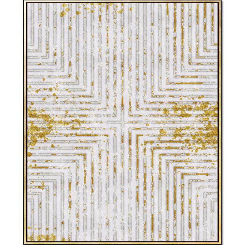 Modern Living Room Rug in Black and White Abstract Stripe Cross Pattern Rug Polyester Washable Carpet