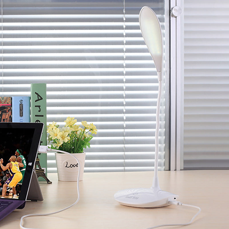 Silicone Hose Touch-Sensitive Desk Lamp Simple Style LED Third Gear Table Lamp for Study Reading