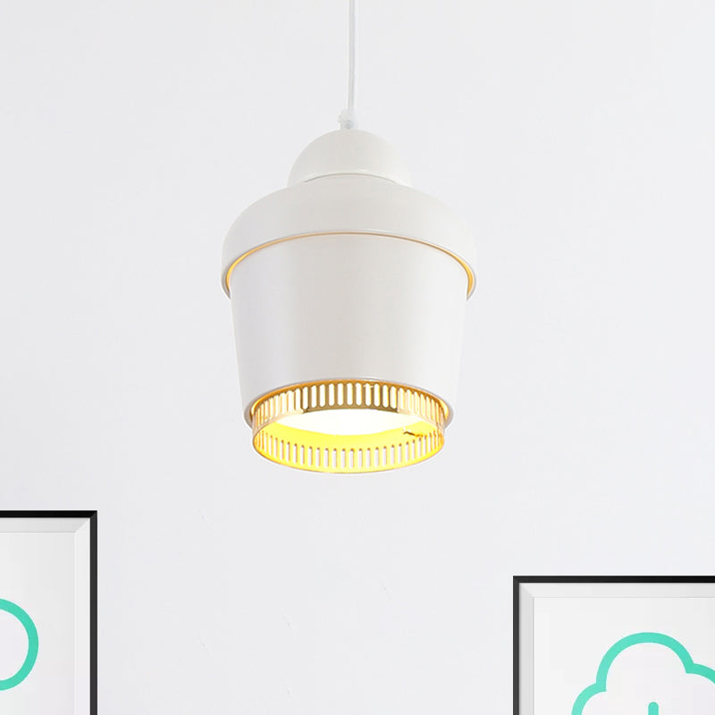 Luz de techo colgante de frasco negro/blanco/cromo moderno 1 luz colgante colgante de hierro ligero