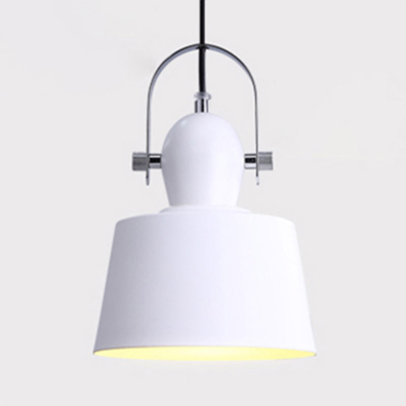 Upside and Down Trifle Bowl Metal Ceiling Pendant Lamp Minimalist 1 Light Black/White/Yellow Hanging Lighting