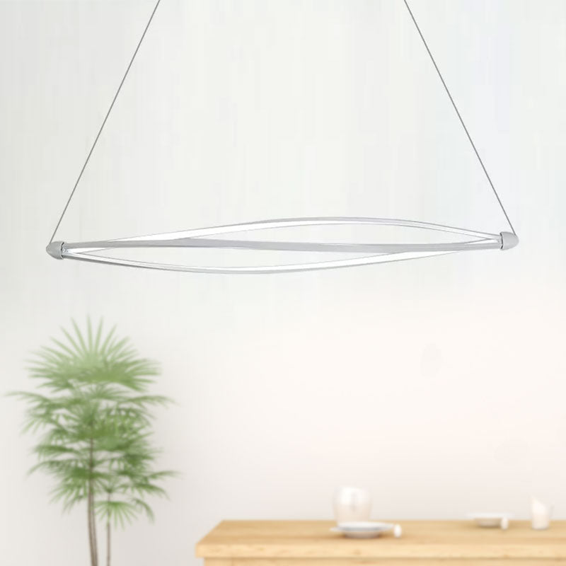 Kit de lampe suspendue en spirale Pendentif à plafond noir à LED moderne dans la lumière chaude / blanc / naturel