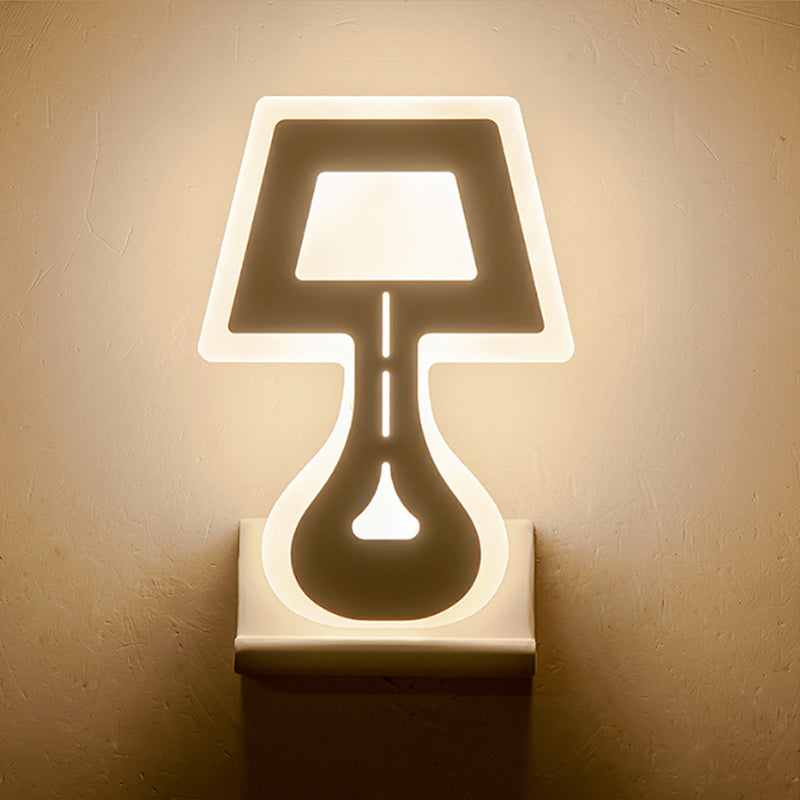 Moderne LED -Wandleuchten mit Acrylschatten schwarz/weißer Schreibtisch -Lampen -Wandbeleuchtung in warmem/weißem Licht