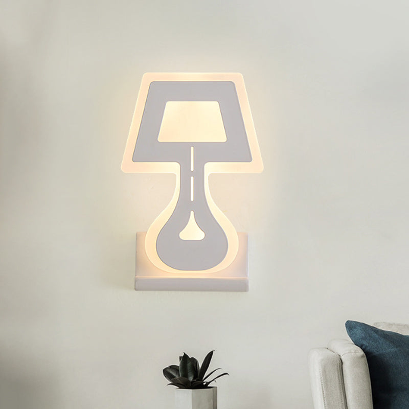 Moderne LED -Wandleuchten mit Acrylschatten schwarz/weißer Schreibtisch -Lampen -Wandbeleuchtung in warmem/weißem Licht