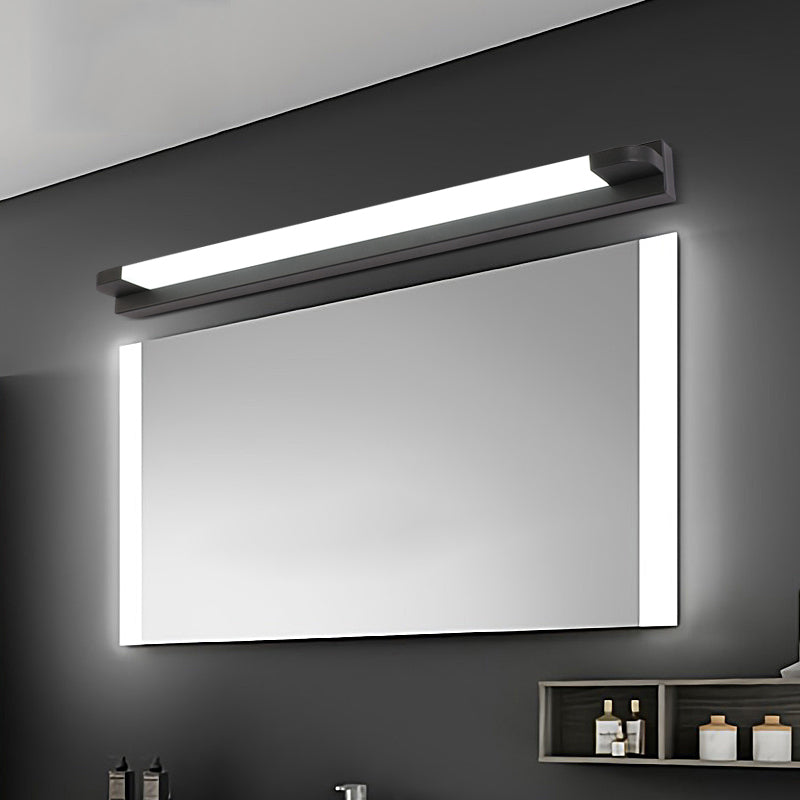 18"/21.5" Wide Slim Vanity Lighting Modern Style Metal Warm/White Lighting LED Black/White Sconce Light for Bathroom