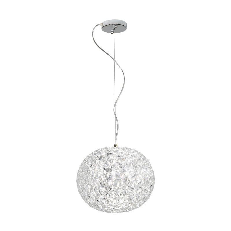 Luz de techo colgante global LED Techo de cristal transparente contemporáneo Luz colgante para comedor