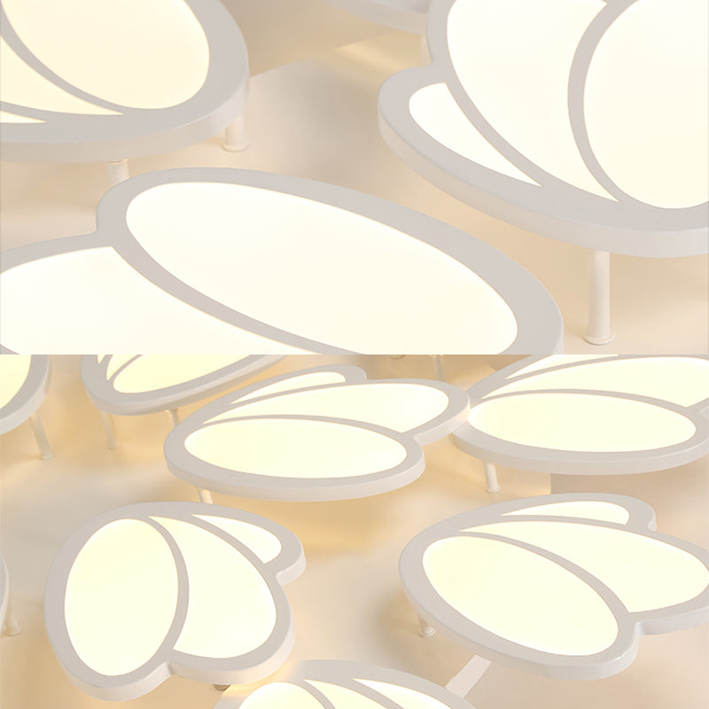 Leaf-Unterputzleuchte, modernes Acryl, 3/6/9 Lichter, Wohnzimmer-LED-Deckenleuchte in warmem/weißem/natürlichem Licht