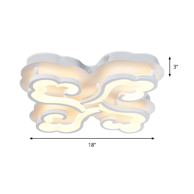 Cloud Cloud LED Flush Plafond Lampe de plaque simplicité 4/6/12 LUMIÈRES LA MONTAGE LEMPLAGE DU MONT