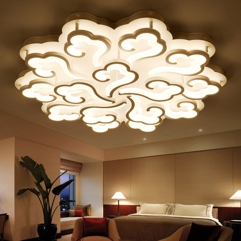 Cloud Cloud LED Flush Plafond Lampe de plaque simplicité 4/6/12 LUMIÈRES LA MONTAGE LEMPLAGE DU MONT