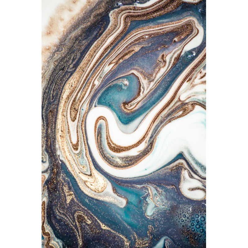 Unique Watercolor Pattern Rug Blue Multicolor Modern Rug Polyester Washable Anti-Slip Backing Carpet for Living Room