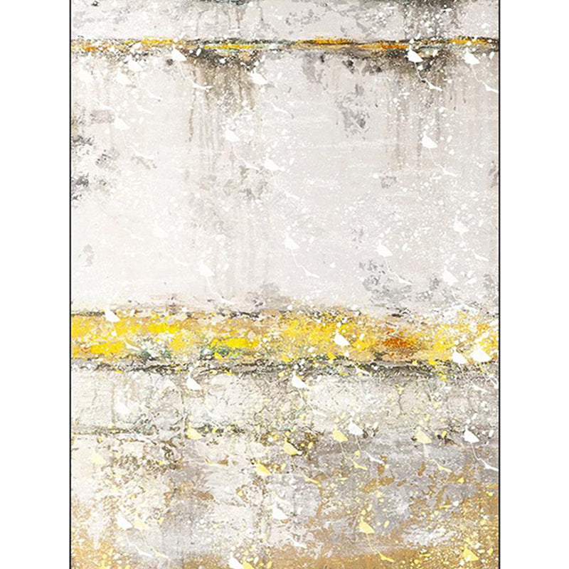 Casual Modern Rug in Ivory Abstract Painting Pattern Rug Polyester Pet Friendly Washable Carpet for Home Decoration